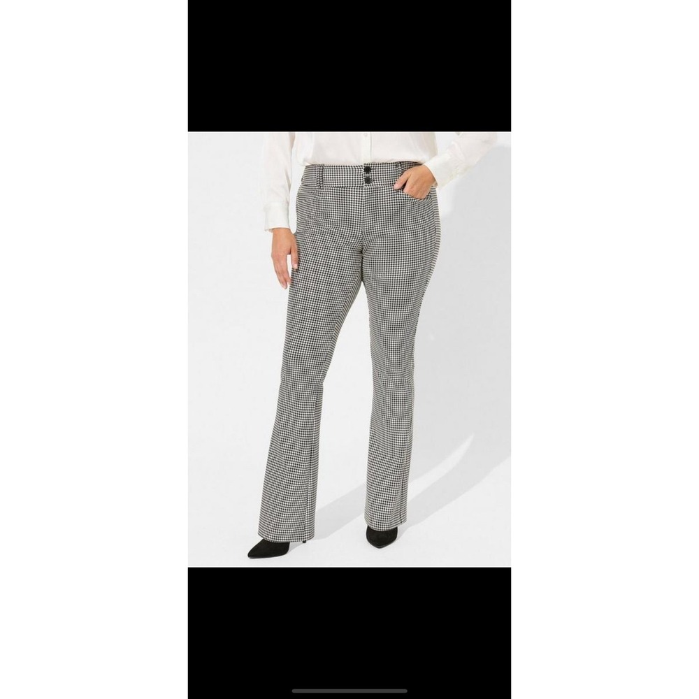 Torrid Textured Houndstooth Ponte Trousers Boot Cut size 16R